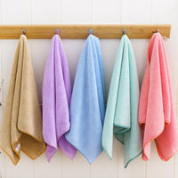 HKM-863699 Coral Velvet Soft Towel - Lightweight Polyester Blend, 35x75 cm