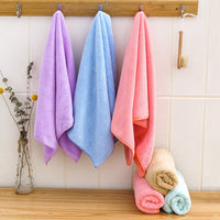 HKM-863699 Coral Velvet Soft Towel - Lightweight Polyester Blend, 35x75 cm