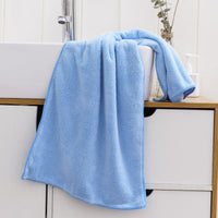 HKM-863699 Coral Velvet Soft Towel - Lightweight Polyester Blend, 35x75 cm