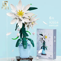 HKM-863763 Building Blocks Flower Bouquet Set for Kids - 50 Piece Plastic Construction Toy, Ages 2 and Up