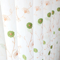 HKM-863827 Garden Embroidered Polyester-Linen Window Screen