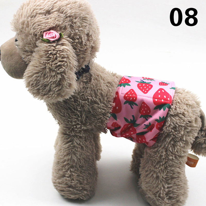 HKM-863955 Absorbent Dog Diapers with Fun Prints for Males - Waterproof TPU Material, Multiple Sizes