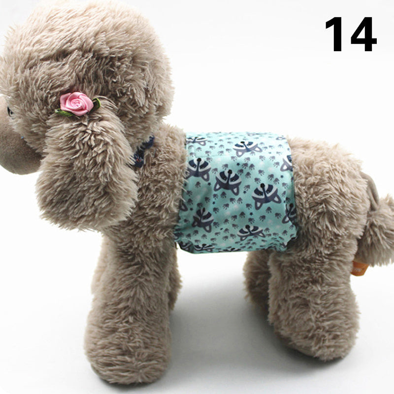 HKM-863955 Absorbent Dog Diapers with Fun Prints for Males - Waterproof TPU Material, Multiple Sizes