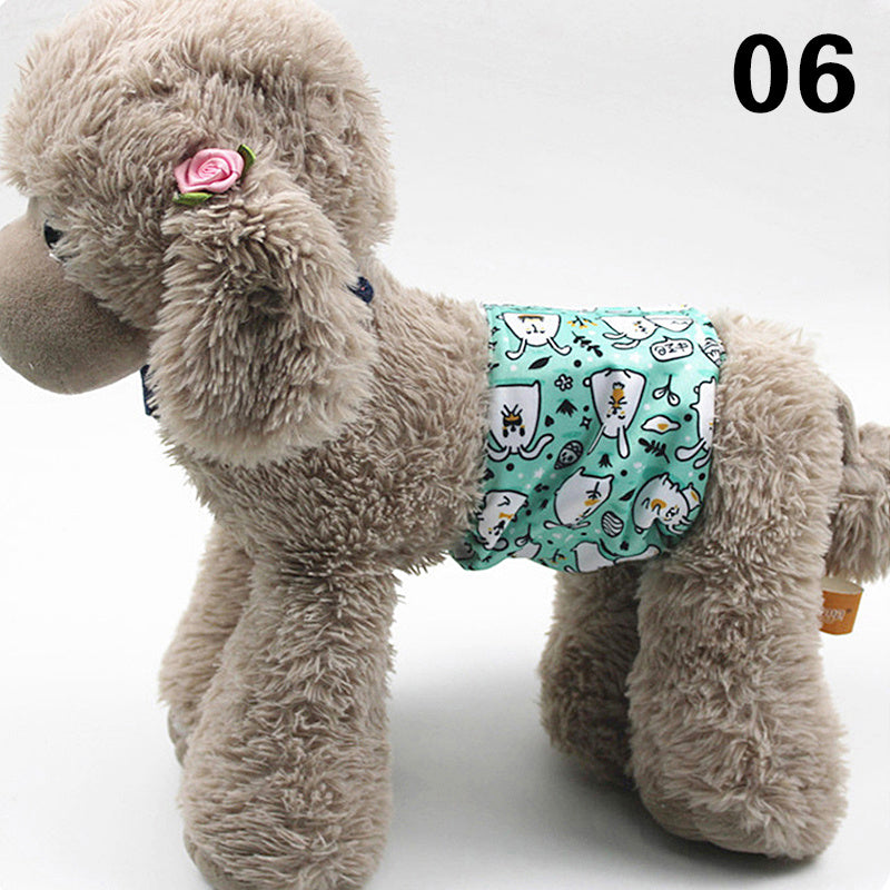 HKM-863955 Absorbent Dog Diapers with Fun Prints for Males - Waterproof TPU Material, Multiple Sizes
