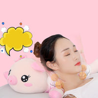 HKM-863955 Multi-Functional Plush Massage Pillow with 8 Massage Heads and Timer Control for Neck, Back, and Legs