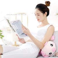 HKM-863955 Multi-Functional Plush Massage Pillow with 8 Massage Heads and Timer Control for Neck, Back, and Legs