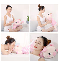 HKM-863955 Multi-Functional Plush Massage Pillow with 8 Massage Heads and Timer Control for Neck, Back, and Legs