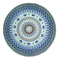 HKM-863955 Round Beach Towel in Blue and Red Chiffon Material