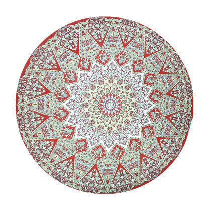 HKM-863955 Round Beach Towel in Blue and Red Chiffon Material