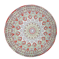 HKM-863955 Round Beach Towel in Blue and Red Chiffon Material