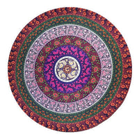 HKM-863955 Round Beach Towel in Blue and Red Chiffon Material