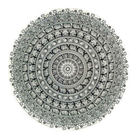 HKM-863955 Round Beach Towel in Blue and Red Chiffon Material