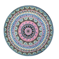 HKM-863955 Round Beach Towel in Blue and Red Chiffon Material