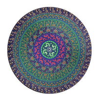 HKM-863955 Round Beach Towel in Blue and Red Chiffon Material