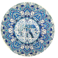 HKM-863955 Round Beach Towel in Blue and Red Chiffon Material