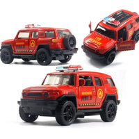 HKM-864083 Diecast 1:39 Scale Police Truck with Open Doors and Pull-Back Action for Ages 5 and Up