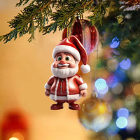 HKM-864211 Acrylic Santa Claus Pendant for Festive Atmosphere Decoration - 8CM