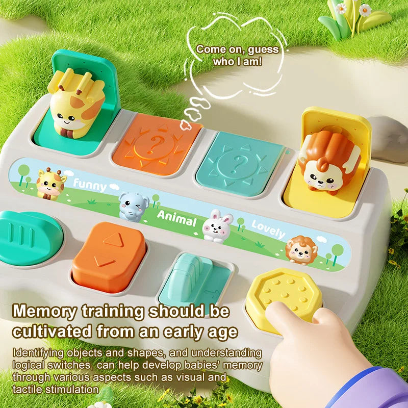 HKM-864275 Animal Popup Game for Kids - Engaging Educational Toy to Enhance Hand Coordination Skills