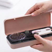 HKM-864275 Compact Portable Sewing Box with 16 Thread Colors, Scissors, and Essentials