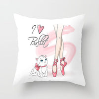 HKM-864339 Cartoon Pretty Girl Pillow Cushion Cover in Peach Skin – 45x45cm, Multiple Colors Available