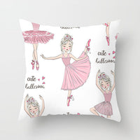 HKM-864339 Cartoon Pretty Girl Pillow Cushion Cover in Peach Skin – 45x45cm, Multiple Colors Available