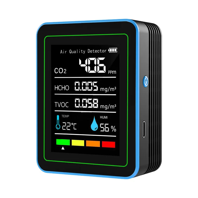 KTX-864467 Indoor Air Quality Monitor CO2 Meter with Temperature and Humidity Detection