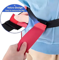HKM-864531 Adjustable Detachable Flag Football Belts with Air Buckle and Colorful Ribbons for Training