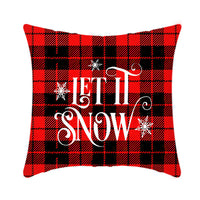 HKM-864659 Christmas Elk and Santa Claus Short Plush Cushion Cover - 45cm Decorative Pillowcase for Home Decor