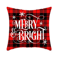 HKM-864659 Christmas Elk and Santa Claus Short Plush Cushion Cover - 45cm Decorative Pillowcase for Home Decor