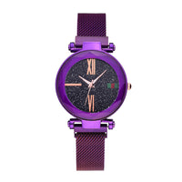 HKM-864787 Elegant Women's Magnet Watch with Stainless Steel Strap, Round Dial, Multiple Color Options