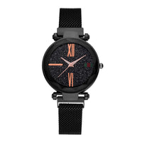 HKM-864787 Elegant Women's Magnet Watch with Stainless Steel Strap, Round Dial, Multiple Color Options