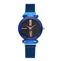 HKM-864787 Elegant Women's Magnet Watch with Stainless Steel Strap, Round Dial, Multiple Color Options