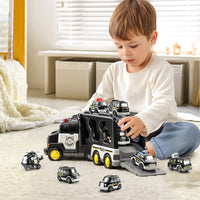 HKM-864915 5-in-1 Friction Power Police Truck Toy for Toddlers Ages 2-13