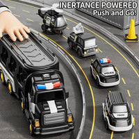 HKM-864915 5-in-1 Friction Power Police Truck Toy for Toddlers Ages 2-13