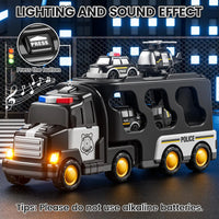 HKM-864915 5-in-1 Friction Power Police Truck Toy for Toddlers Ages 2-13