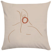 HKM-865107 Abstract Female Geometric Plush Pillowcase