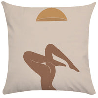 HKM-865107 Abstract Female Geometric Plush Pillowcase