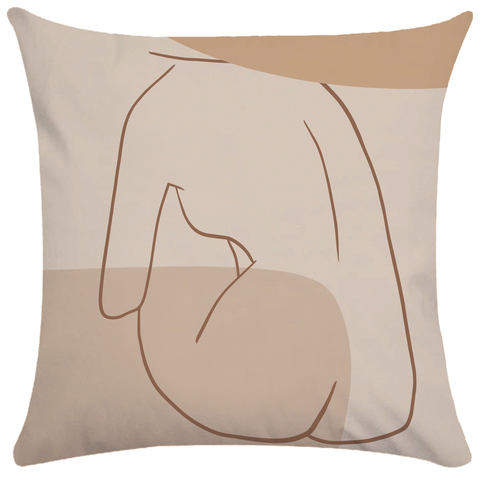 HKM-865107 Abstract Female Geometric Plush Pillowcase