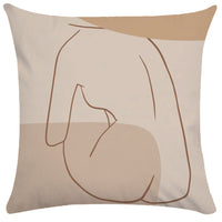 HKM-865107 Abstract Female Geometric Plush Pillowcase