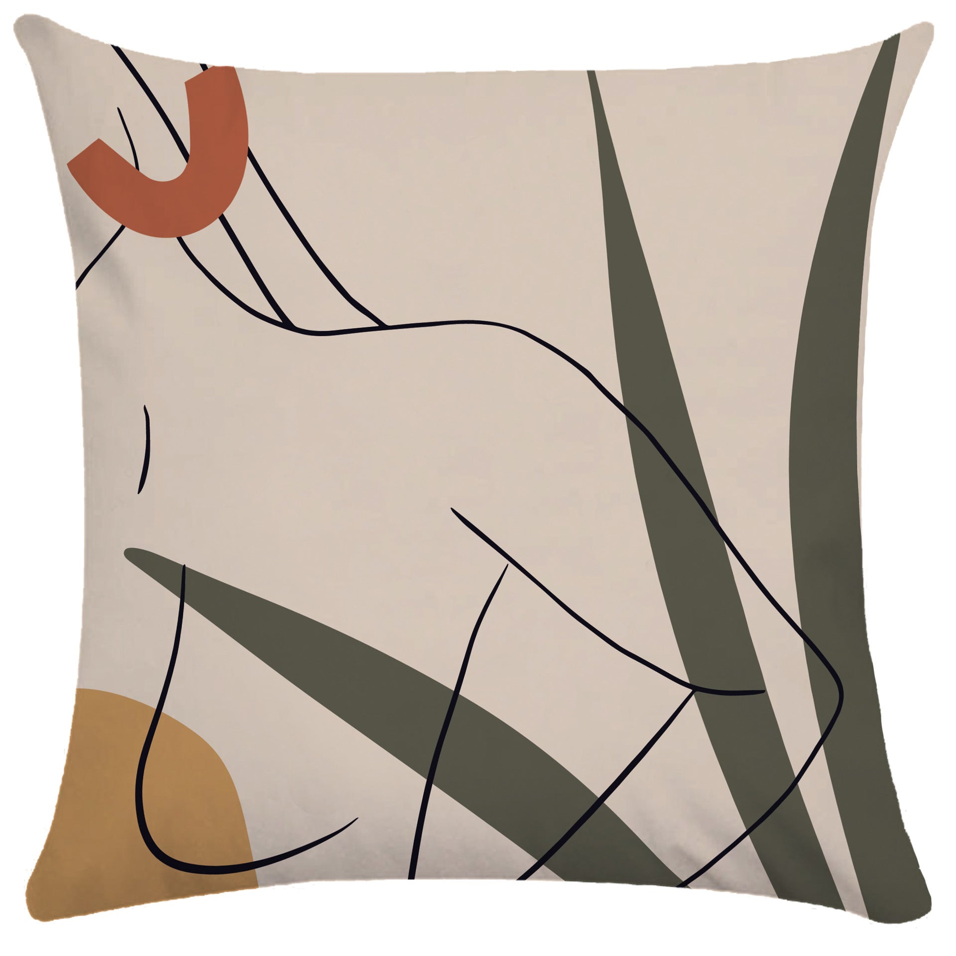HKM-865107 Abstract Female Geometric Plush Pillowcase