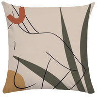 HKM-865107 Abstract Female Geometric Plush Pillowcase