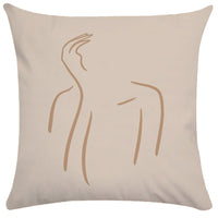 HKM-865107 Abstract Female Geometric Plush Pillowcase