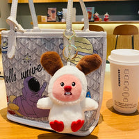 HKM-865107 Kawaii Detachable Animal Hat Bag Pendant Plush Doll - Cute Beaver Plush Keychain