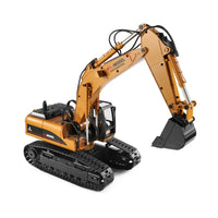 HKM-865235 1:16 Remote Control Diecast Metal Excavator with Light, Sound, and Smoke Functions