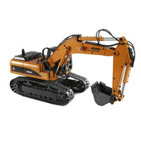 HKM-865235 1:16 Remote Control Diecast Metal Excavator with Light, Sound, and Smoke Functions