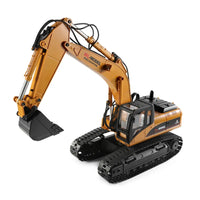 HKM-865235 1:16 Remote Control Diecast Metal Excavator with Light, Sound, and Smoke Functions