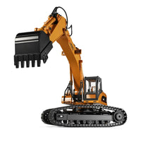 HKM-865235 1:16 Remote Control Diecast Metal Excavator with Light, Sound, and Smoke Functions