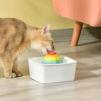 HKM-865299 Colorful Red Pagoda Ceramic Pet Water Dispenser Fountain for Cats and Dogs