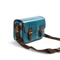 HKM-865299 One-Shoulder Camera Bag with High-Grade Canvas and PU Leather, Multiple Sizes Available