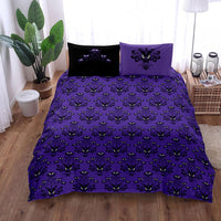 HKM-865427 Gothic Bat Digital Print Quilt Cover Set with Pillowcases – Available in Multiple Sizes